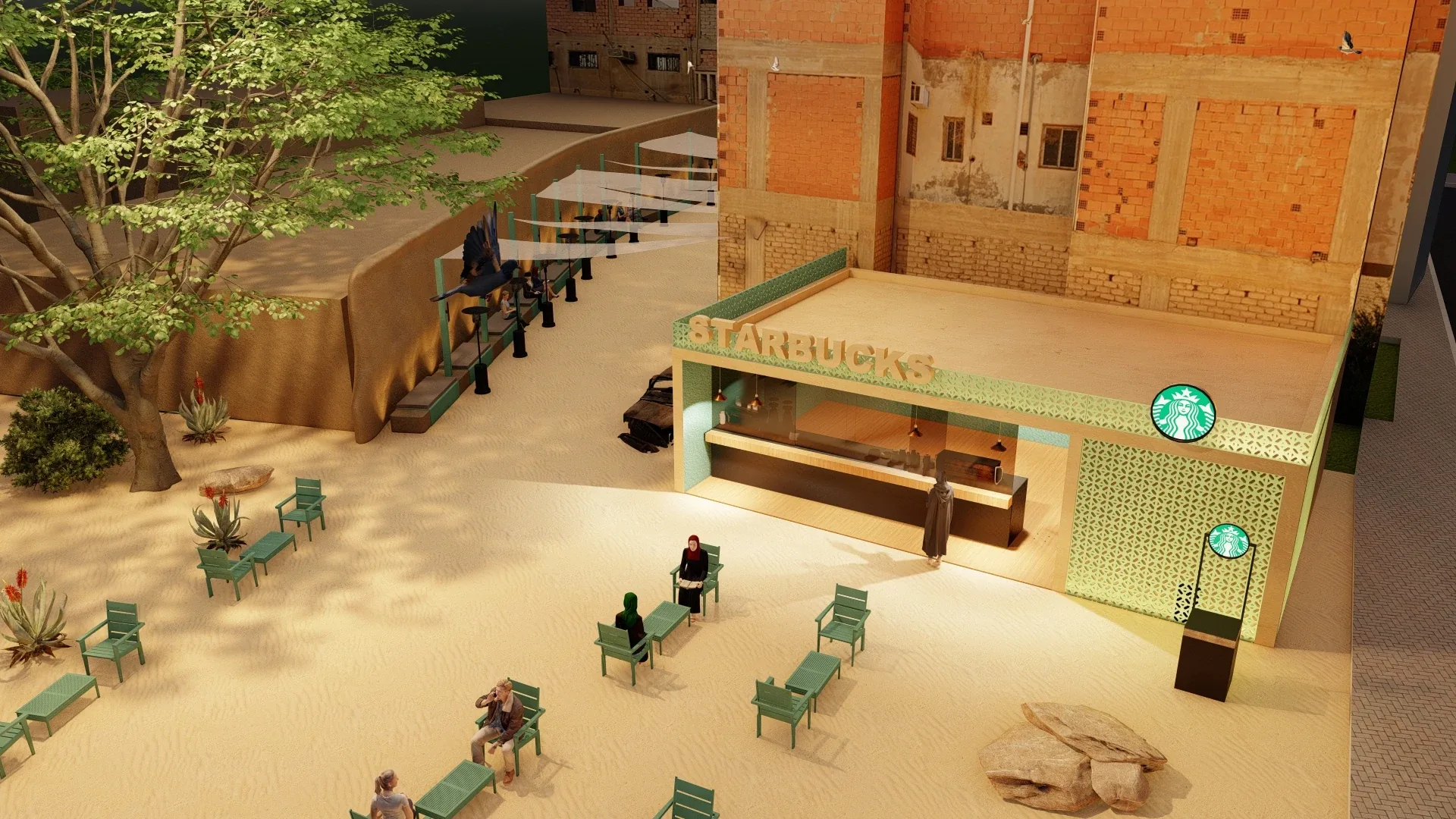 Starbucks AlUla — Design visualization