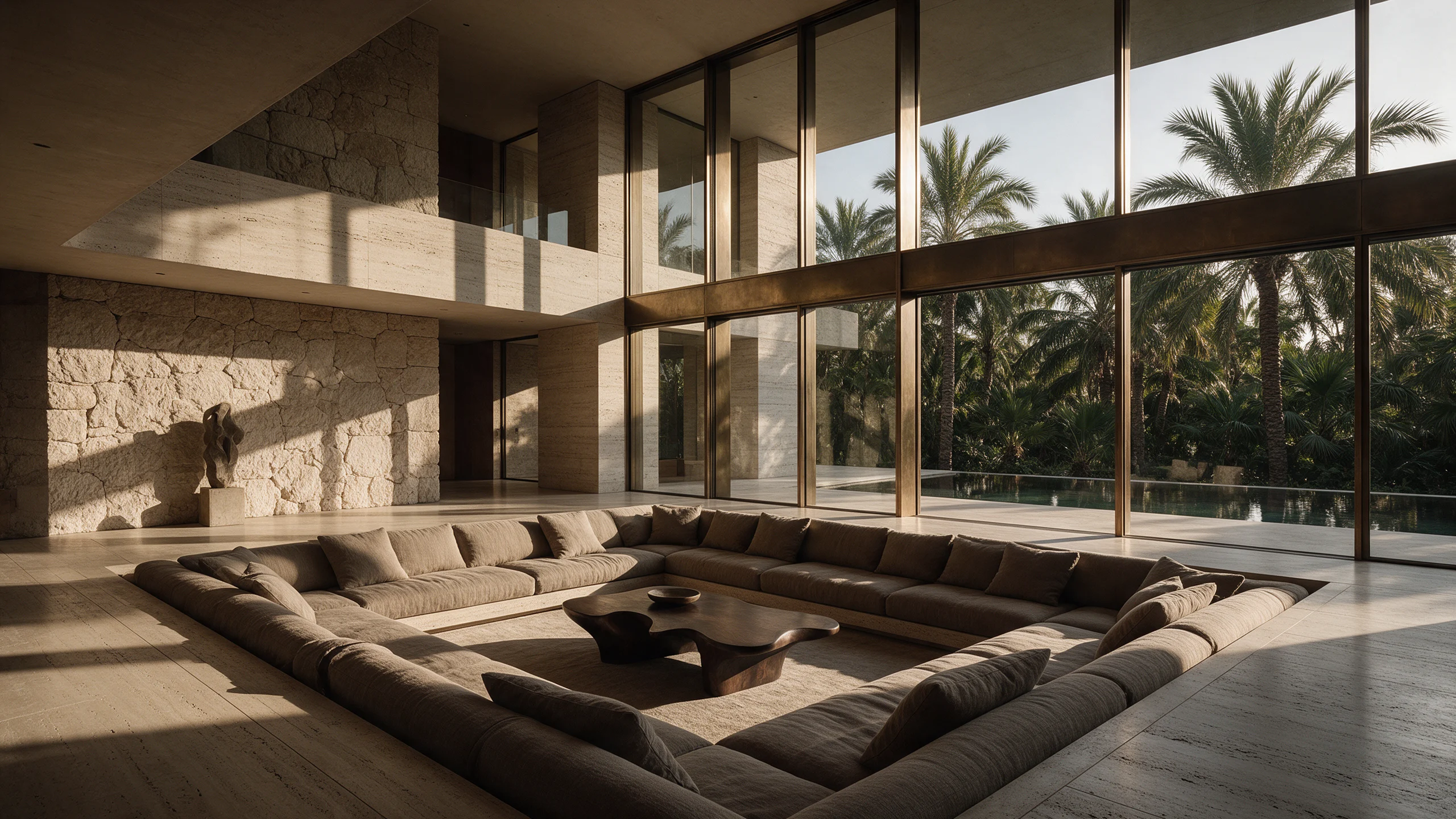 AI-generated interior study, not a completed commission